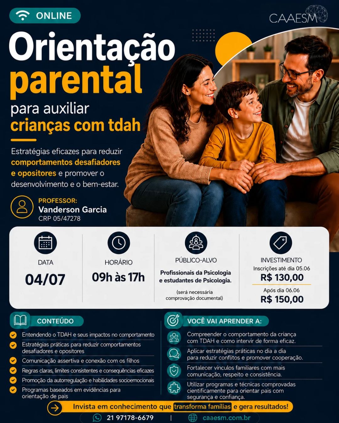 Orientação parental para auxiliar crianças com TDAH
